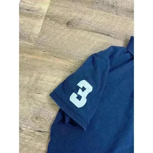 Polo Ralph Lauren Big Pony #3 Custom Slim Fit Polo Blue Rugby Short Sleeve XL - Picture 3 of 13